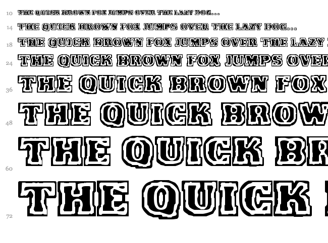 VTC FunkinFrat font waterfall